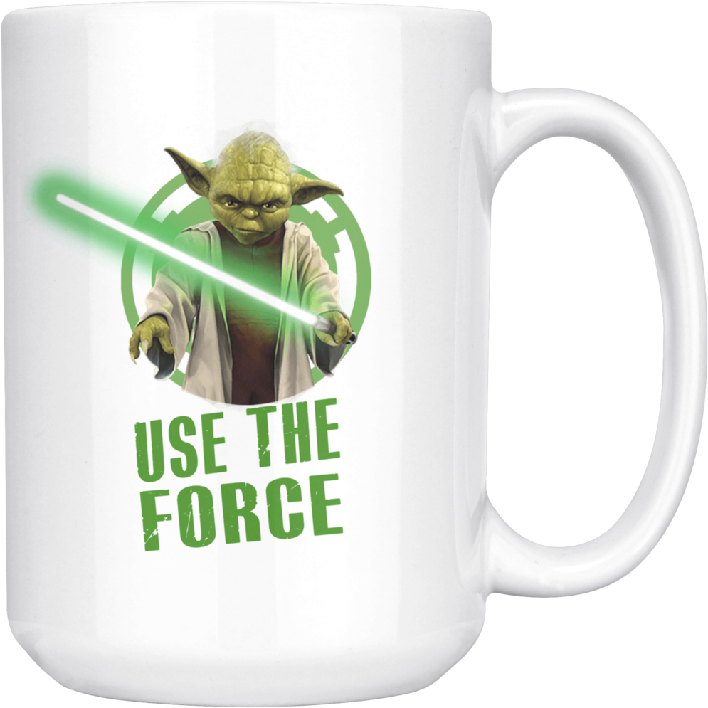 Yoda Use The Force Mug PNG