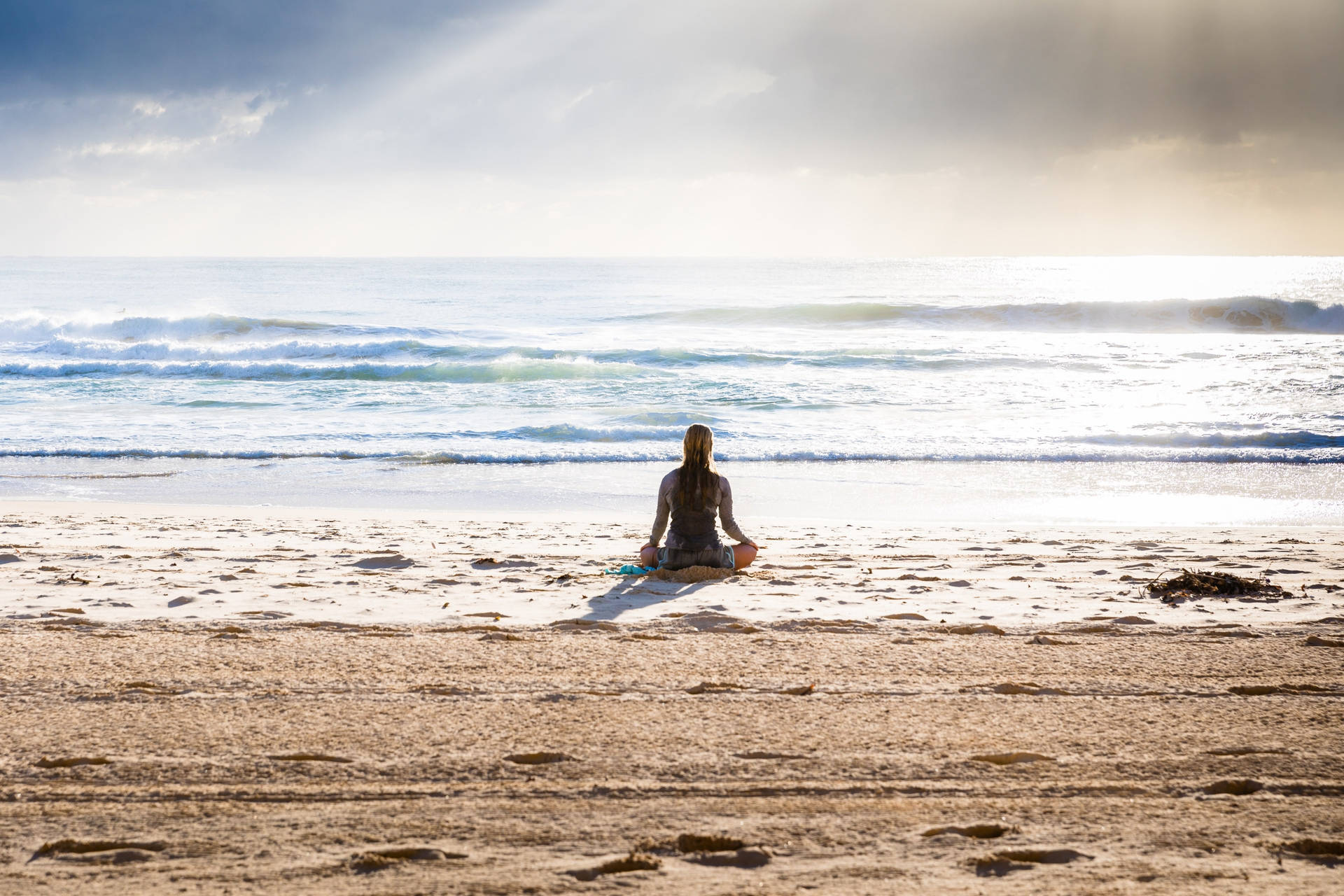 Yoga And Meditation Therapy By The Beach Wallpaper