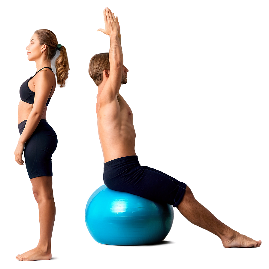 Yoga Ball For Posture Improvement Png Aet PNG