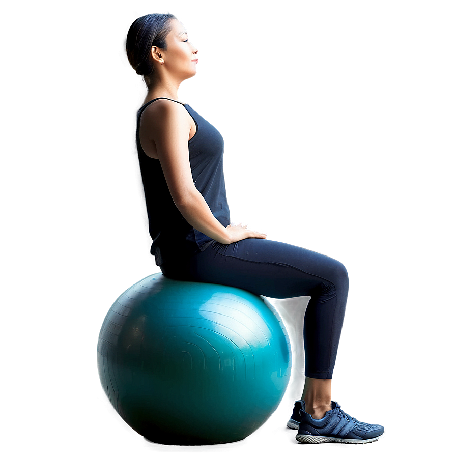 Yoga Ball For Posture Improvement Png Jii PNG