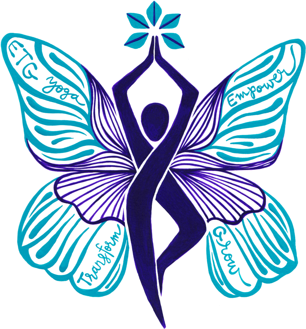 Yoga Inspired Butterfly Art PNG