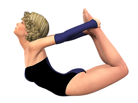 Yoga Pose Graceful Woman PNG