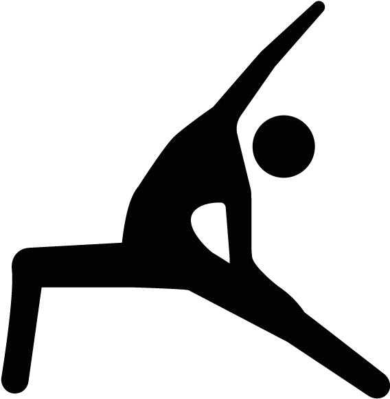 Yoga Pose Silhouette Extended Triangle PNG