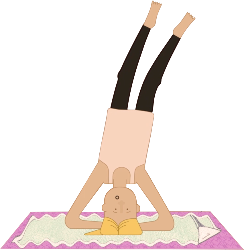 Yoga Shoulderstand Pose Illustration PNG
