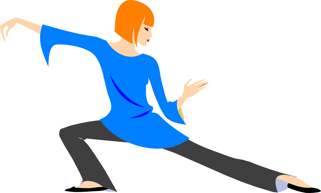 Yoga Warrior Pose Illustration PNG