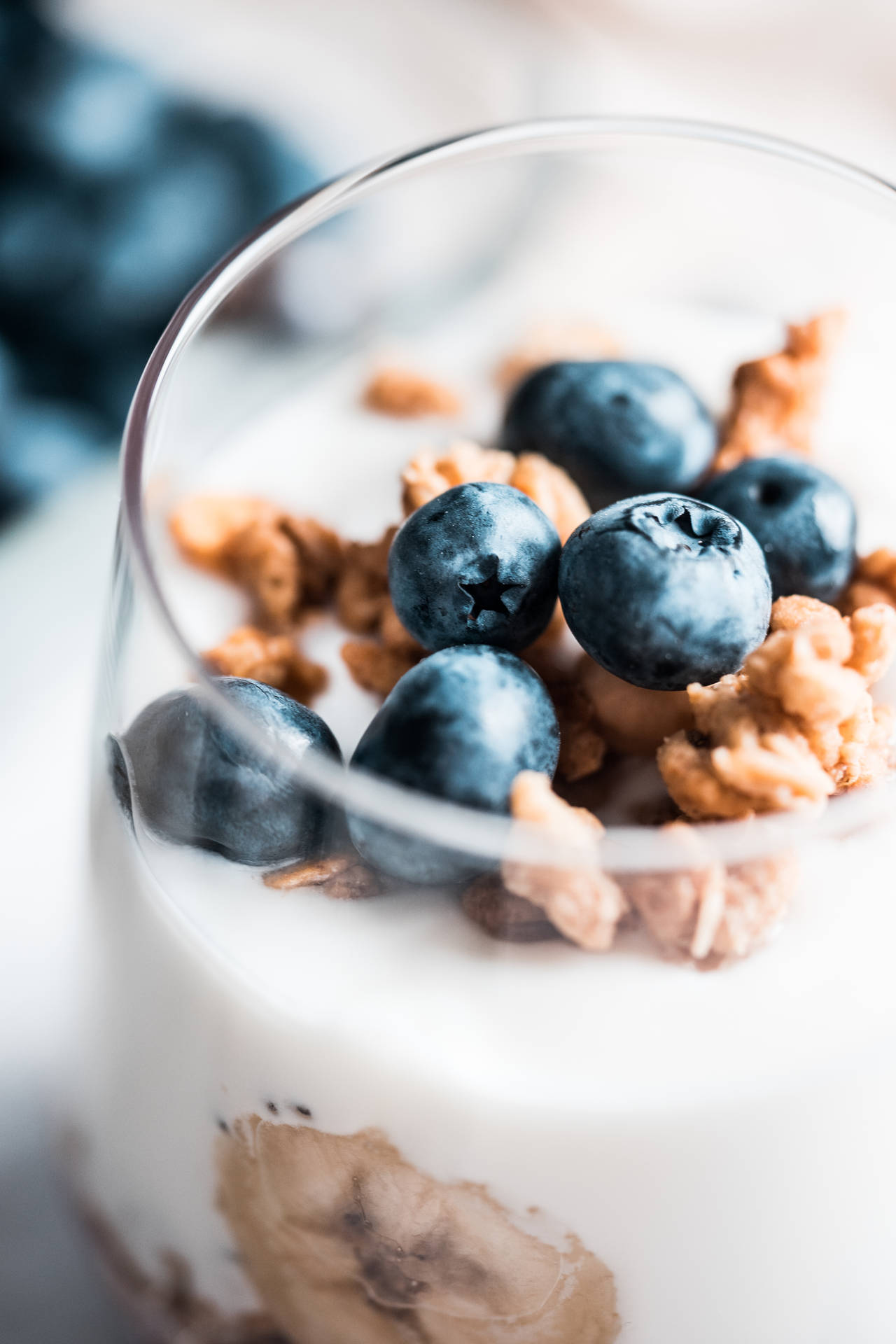Yogurt And Granolas Food Iphone Wallpaper