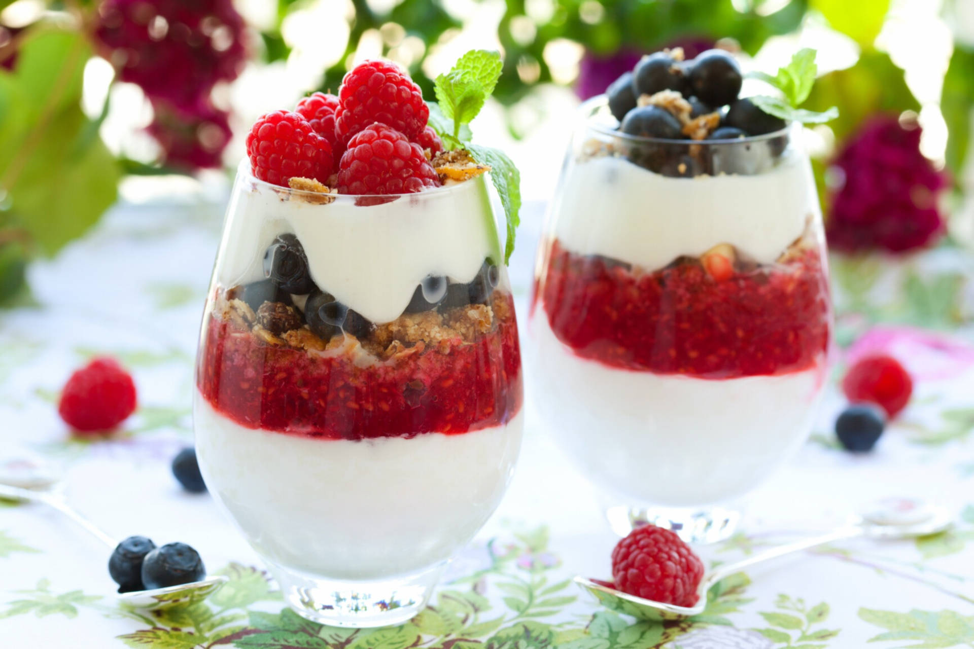 Yogurt With Granola And Fruits