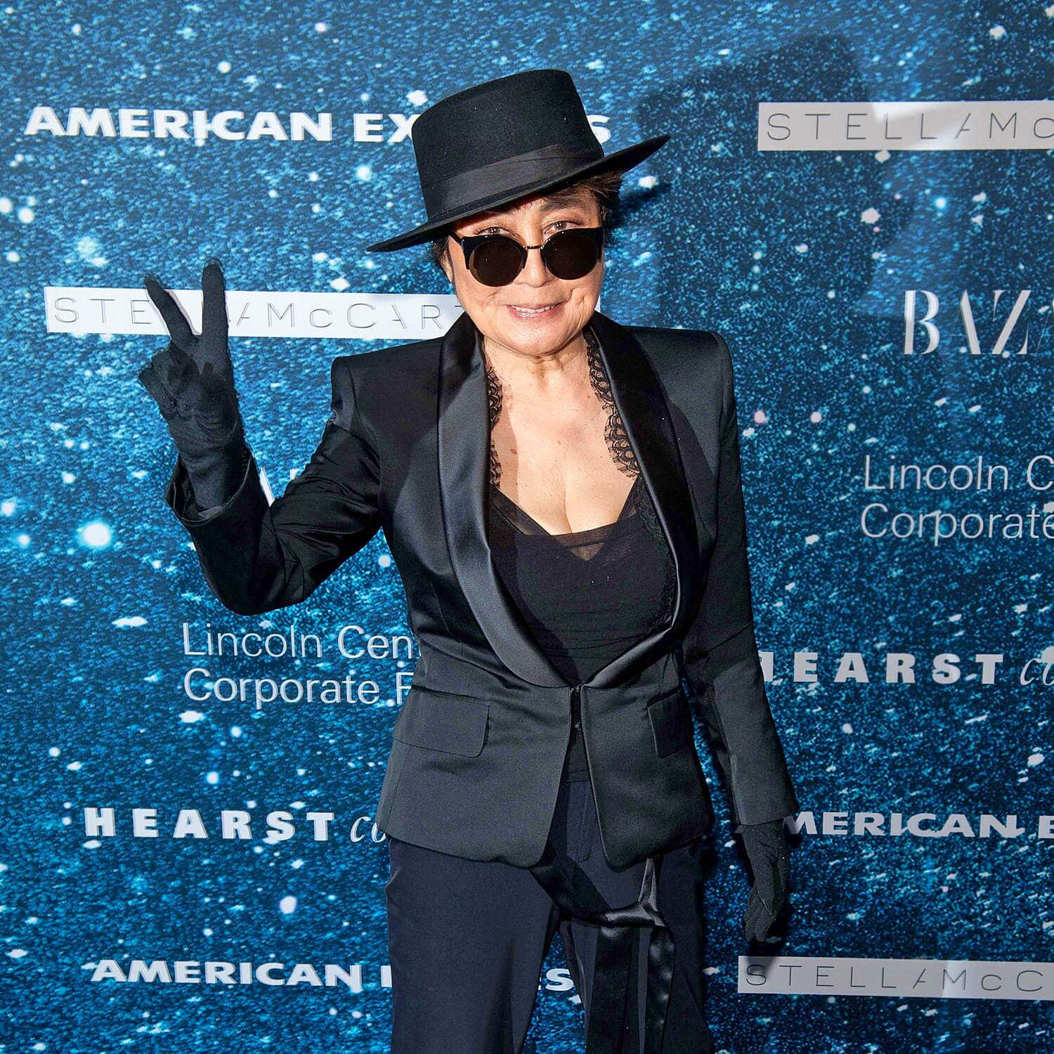 Yoko Ono Peace Sign Event Picture
