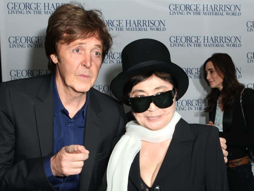 Yoko Ono With Paul Mccartney Background