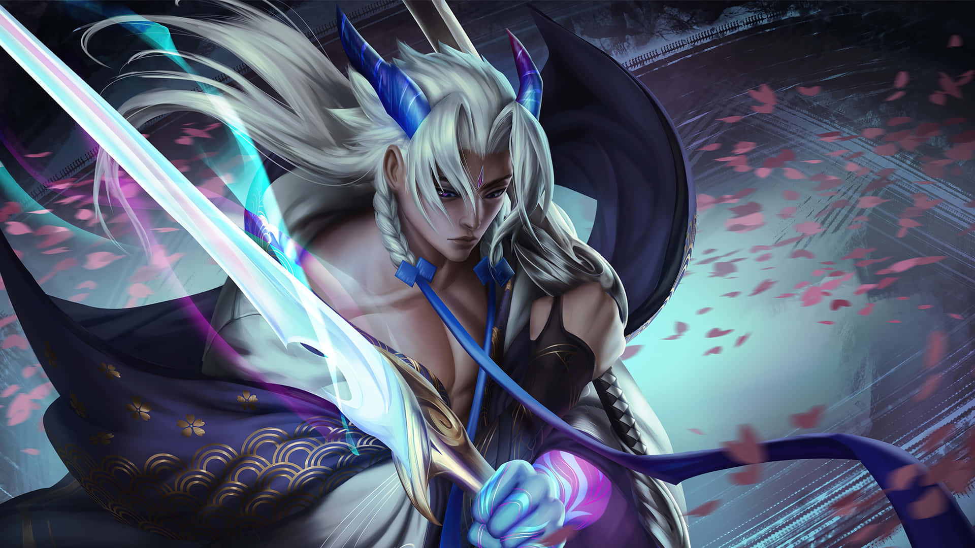 Yone Spirit Blossom Warrior Wallpaper