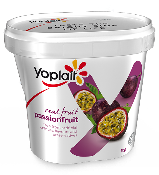 Yoplait Passionfruit Yogurt Container1kg PNG
