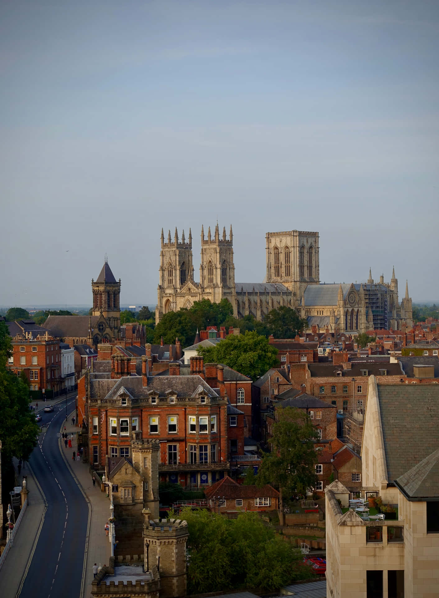 Unavista Aerea Della Pittoresca Città Di York, In Inghilterra.