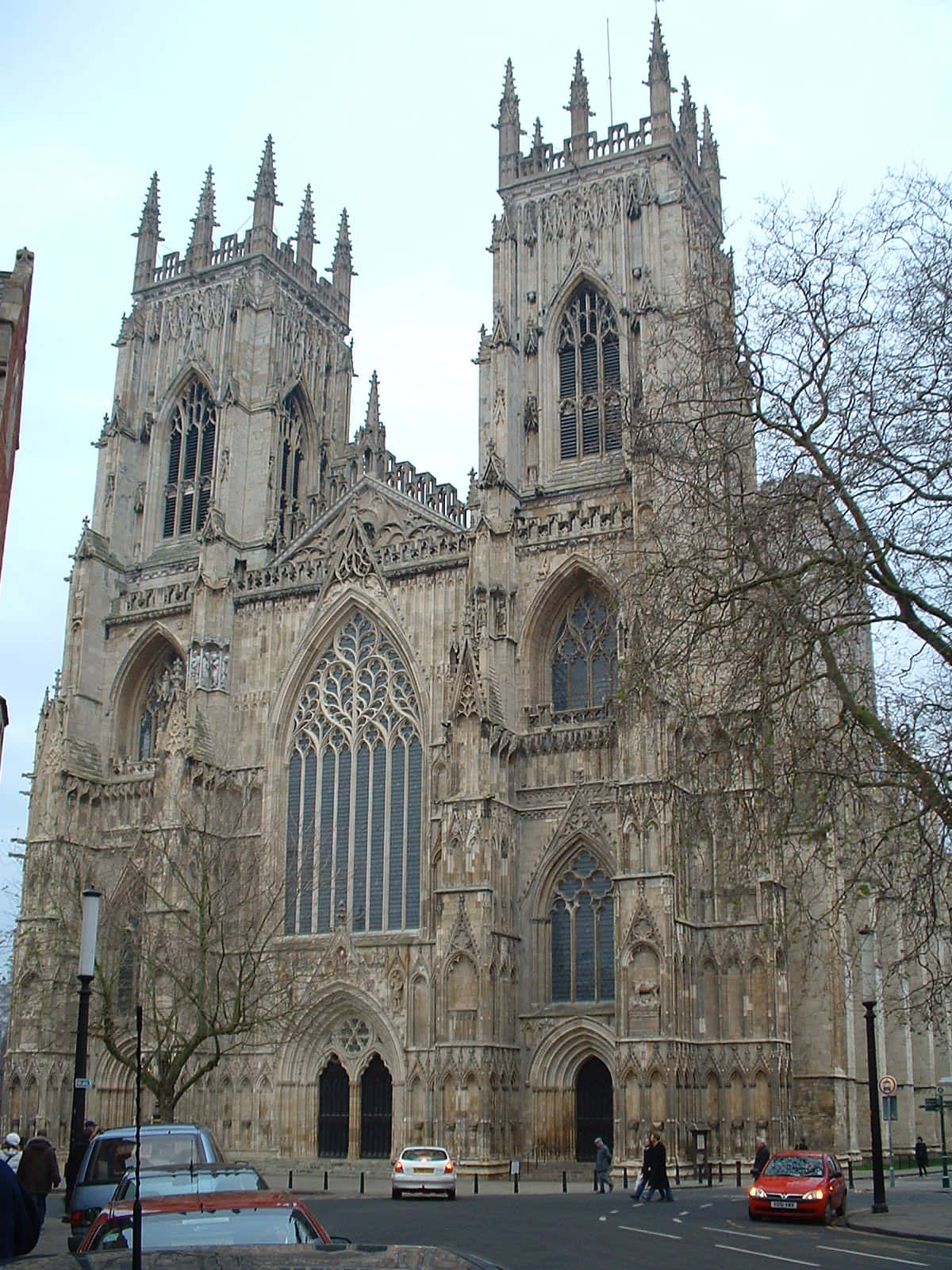 York Minster Cathedral And Bare Trees Wallpaper