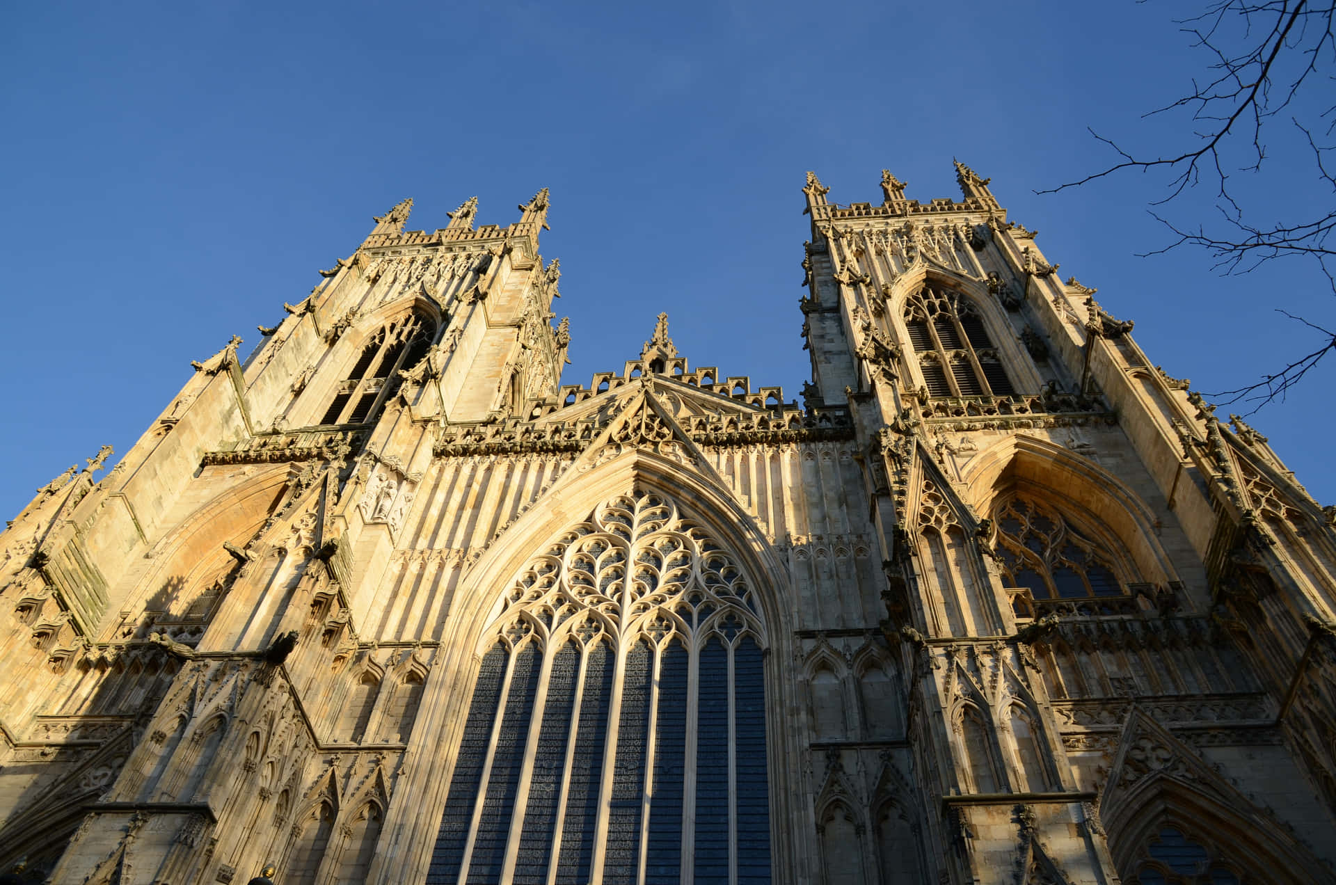 York Minster Cathedral Clear Sky Wallpaper