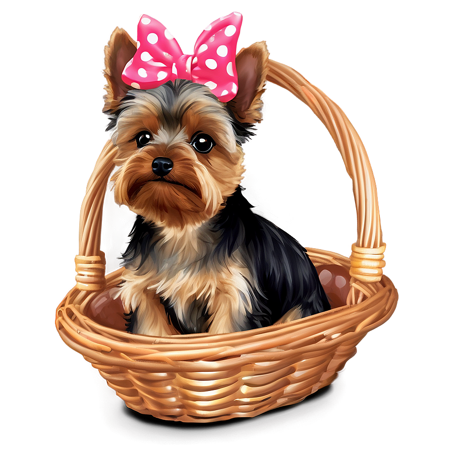 Yorkie In Basket Png Mlr85 PNG