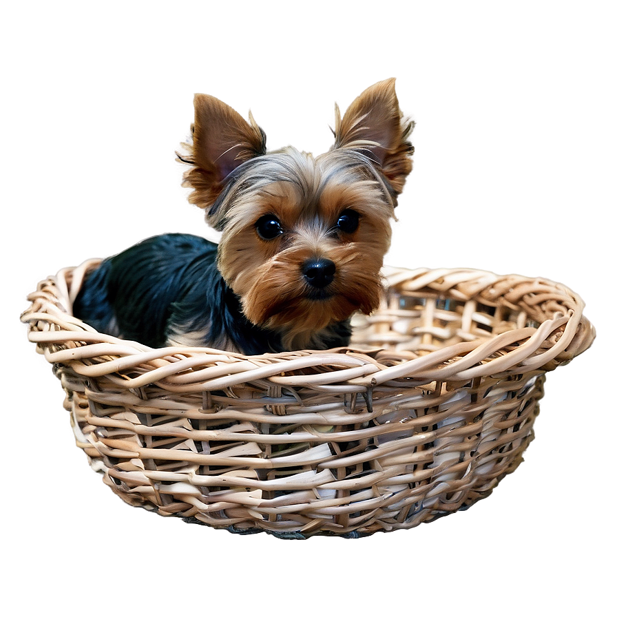 Yorkie In Basket Png Tvy70 PNG