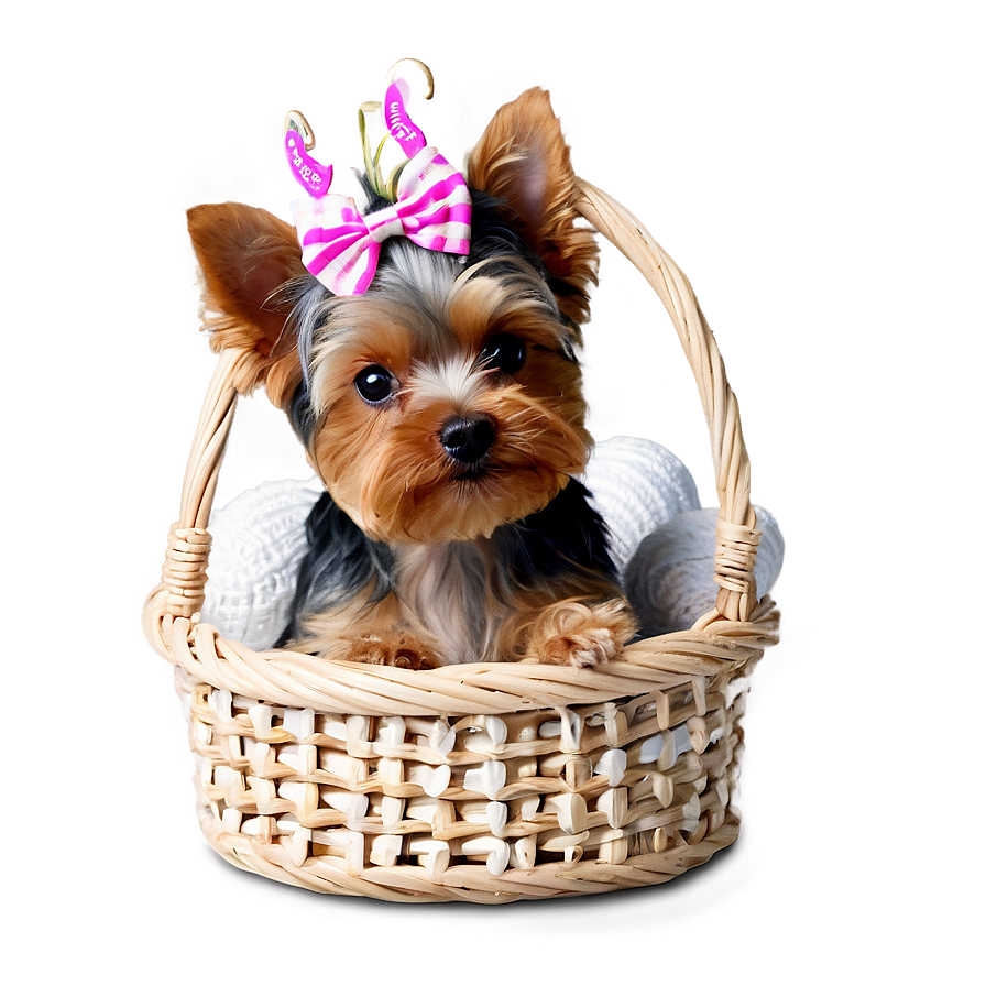 Yorkie In Basket Png Xvj PNG