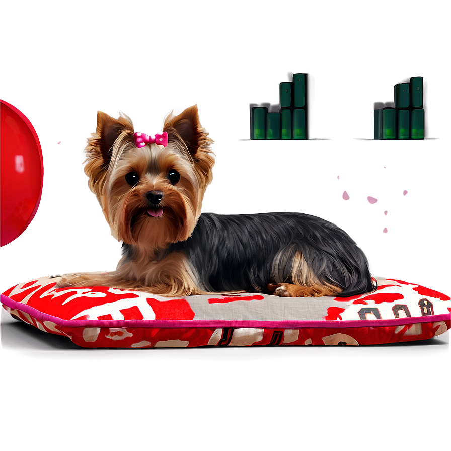 Yorkie In Bed Png Qjb PNG