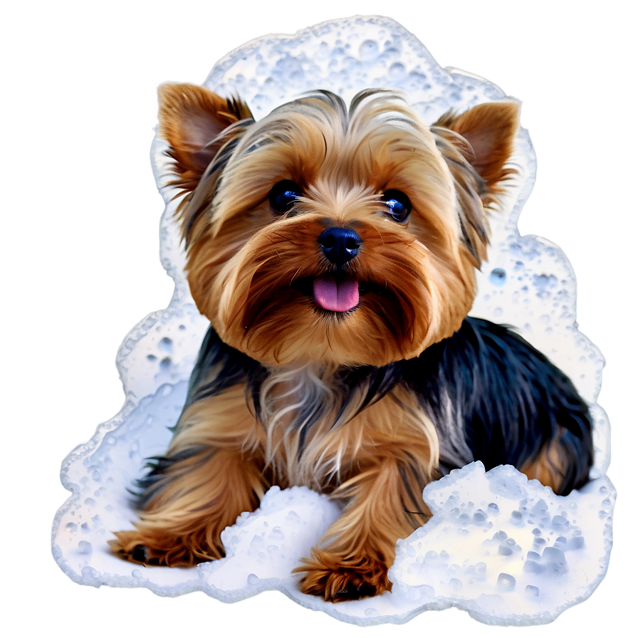 Yorkie In Snow Png 06242024 PNG