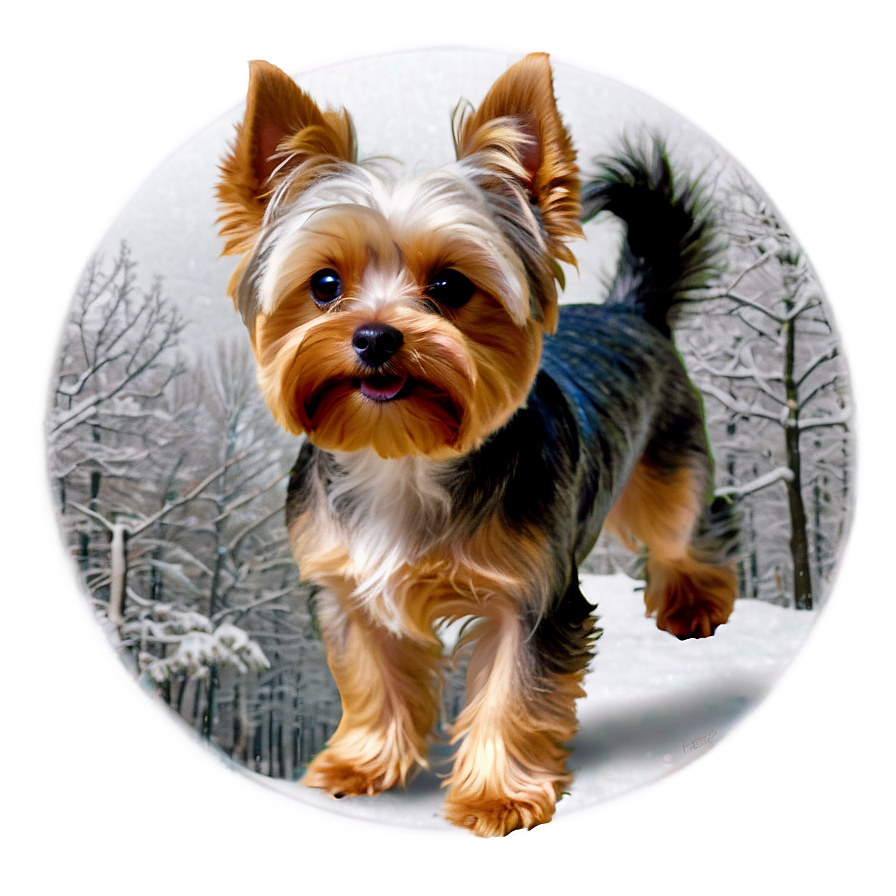 Yorkie In Snow Png 98 PNG