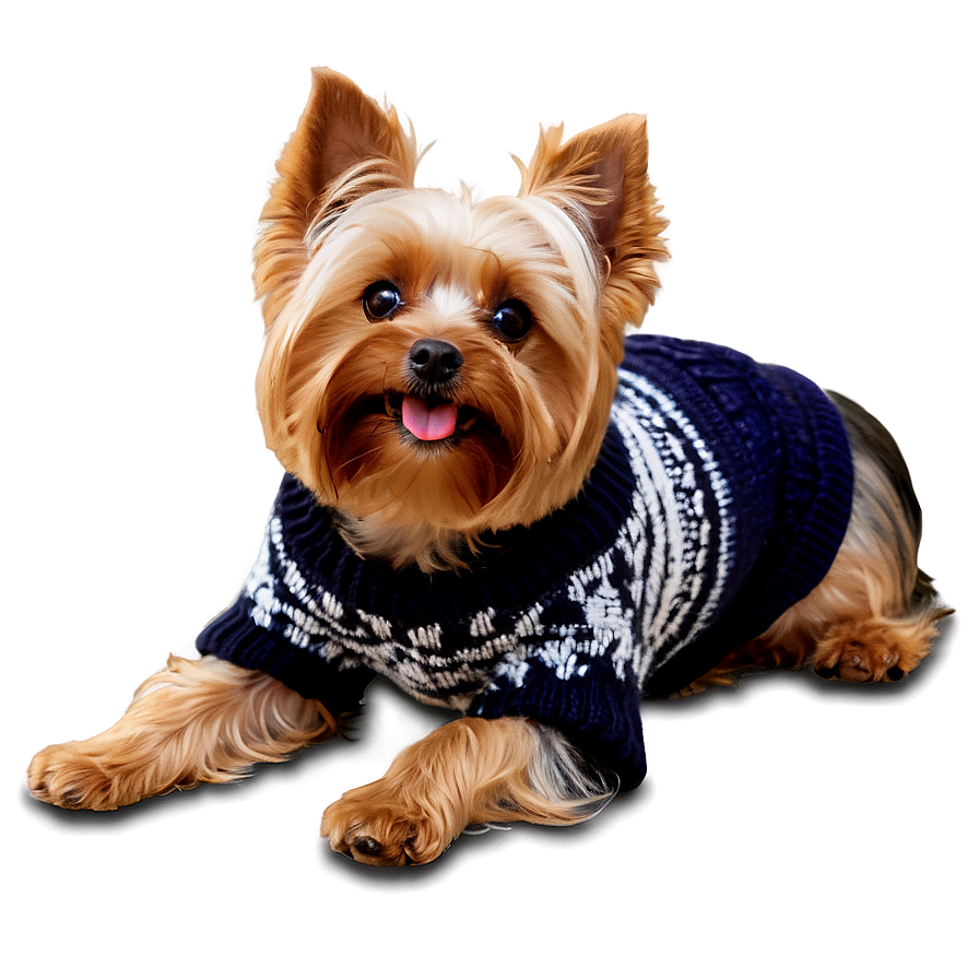 Yorkie In Sweater Png 06242024 PNG