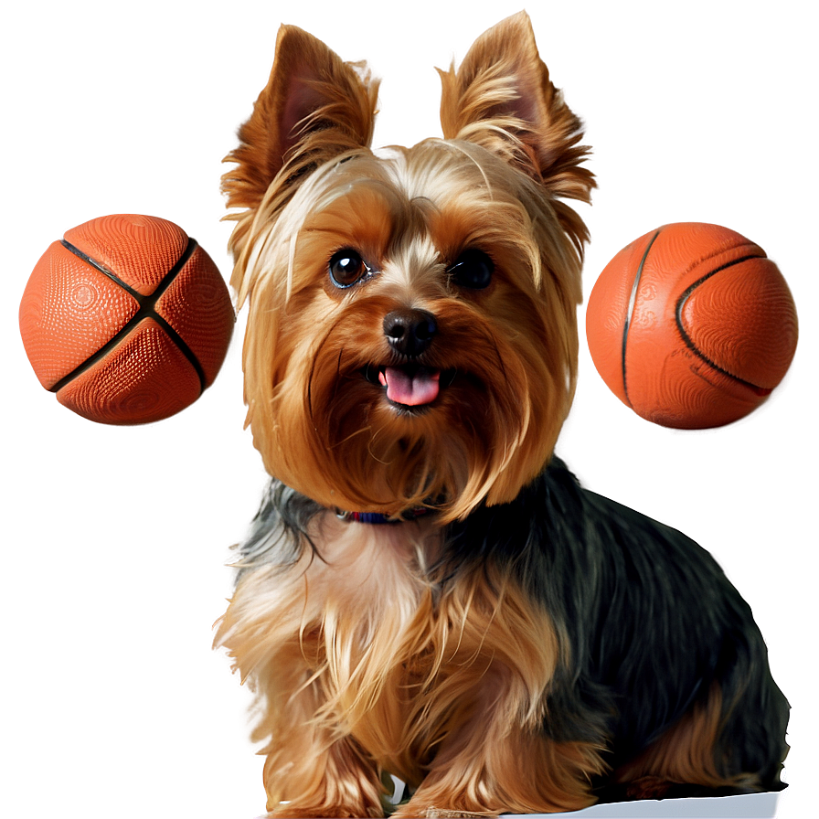 Yorkie With Ball Png 6 PNG