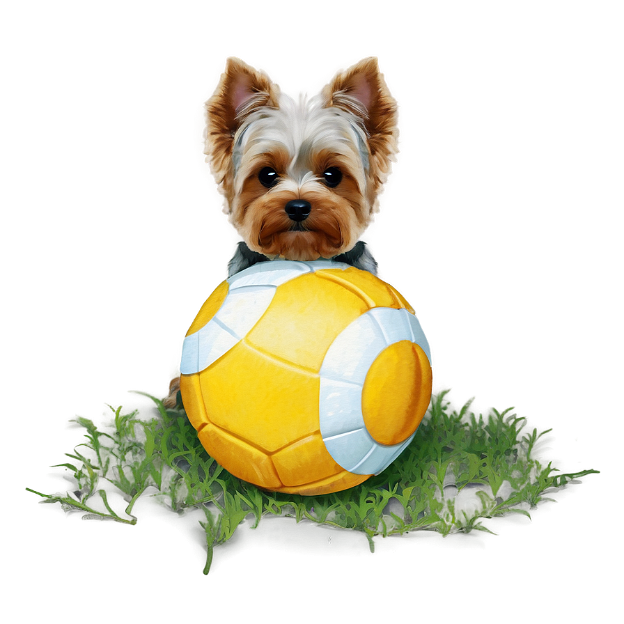 Yorkie With Ball Png Hvu61 PNG