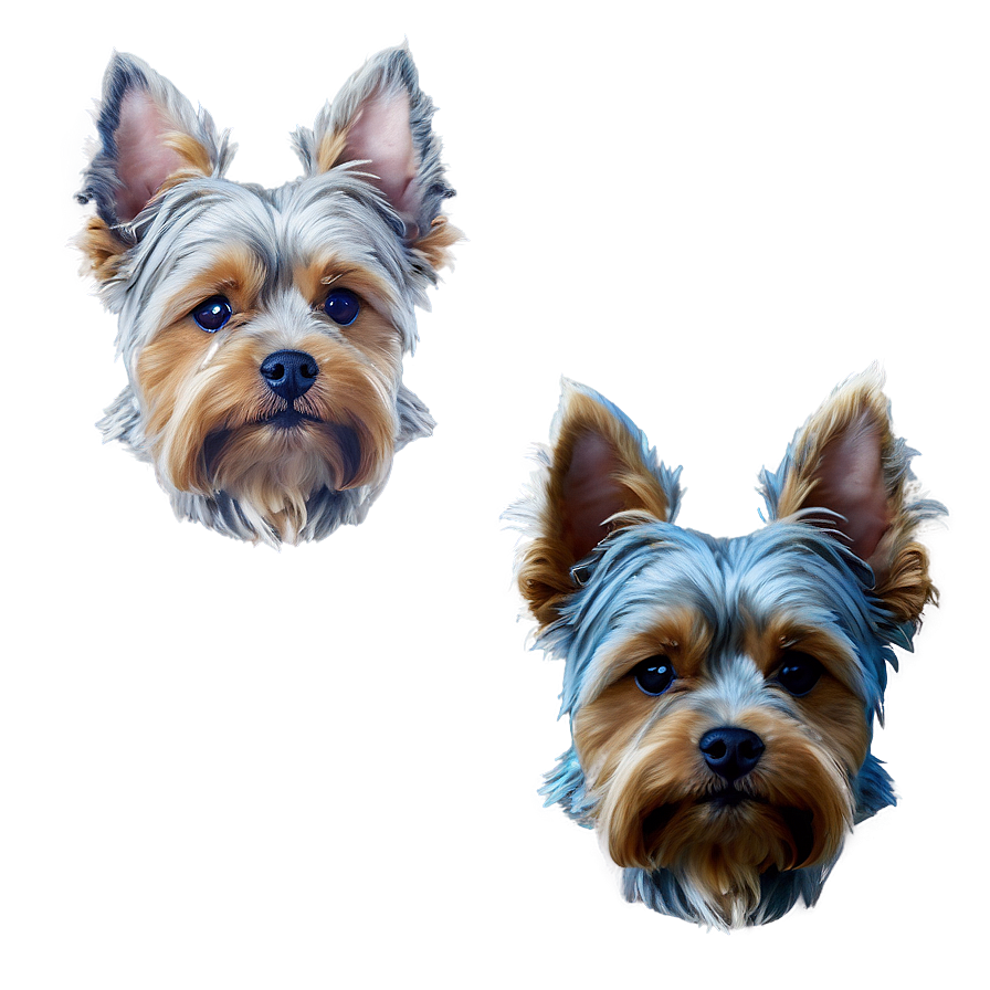 Yorkie With Ears Up Png 06242024 PNG