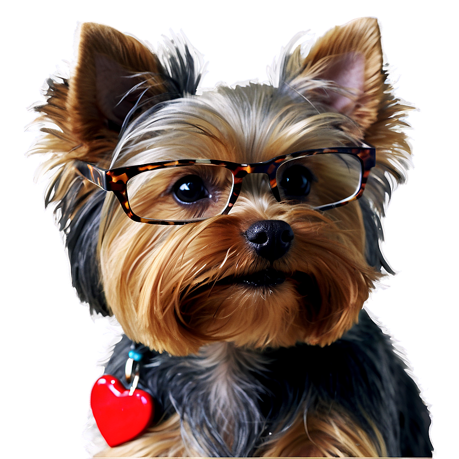 Yorkie With Glasses Png Qek PNG