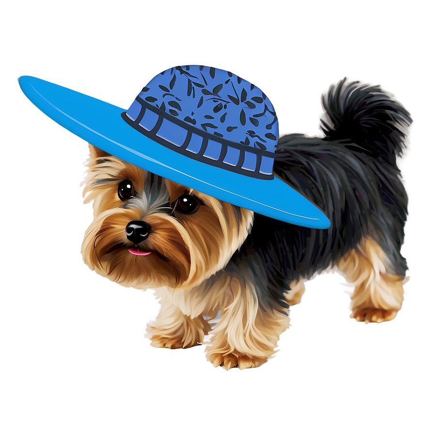 Yorkie With Hat Png 06242024 PNG