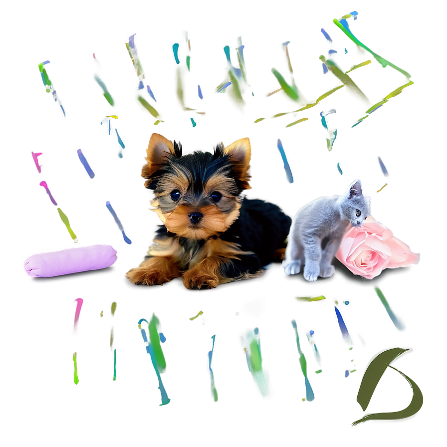 Yorkie With Kitten Png Soc PNG