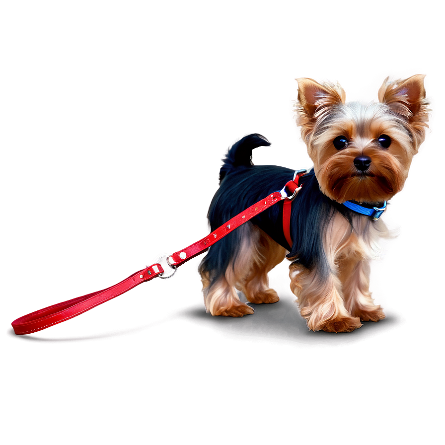 Yorkie With Leash Png Jpw81 PNG