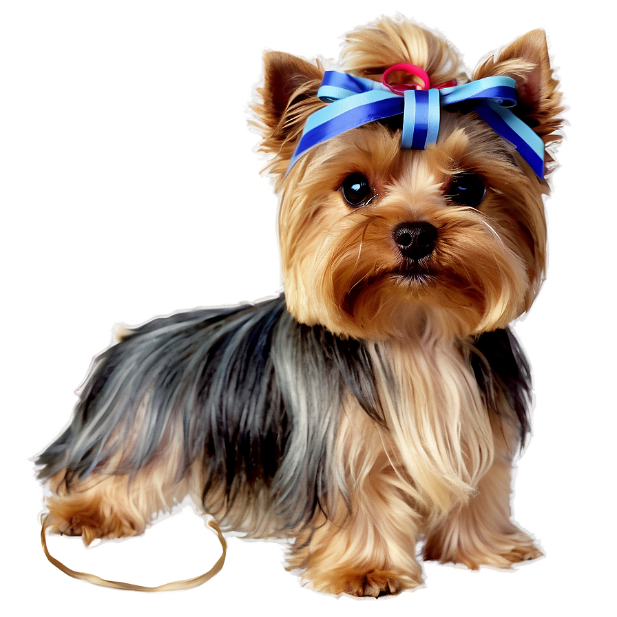 Yorkie With Ribbons Png 06242024 PNG