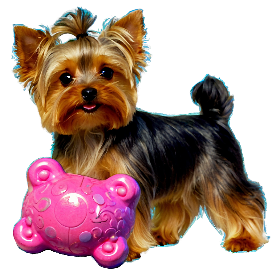 Yorkie With Toys Png 06242024 PNG