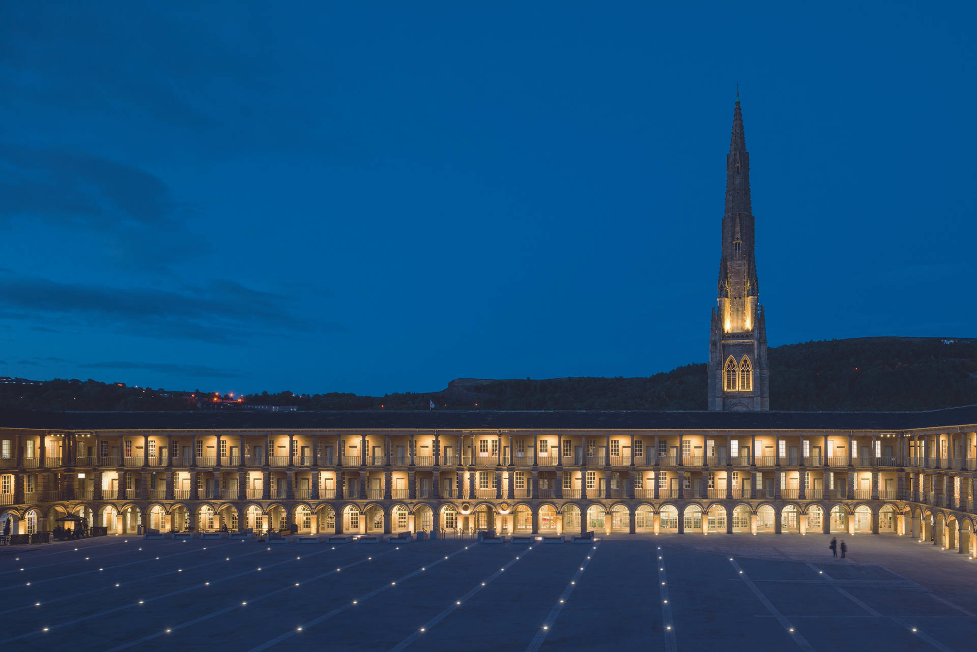 Majestic View of Yorkshire's Piece Hall Wallpaper