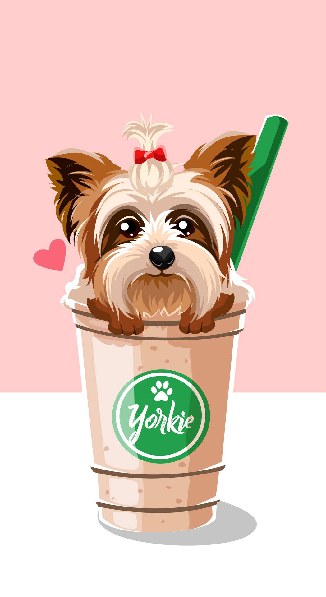 Arte Dell'illustrazione Dell'yorkshire Terrier Sfondo
