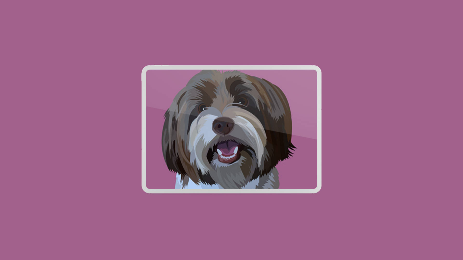 Yorkshire Terrier På Skærmkunst Wallpaper