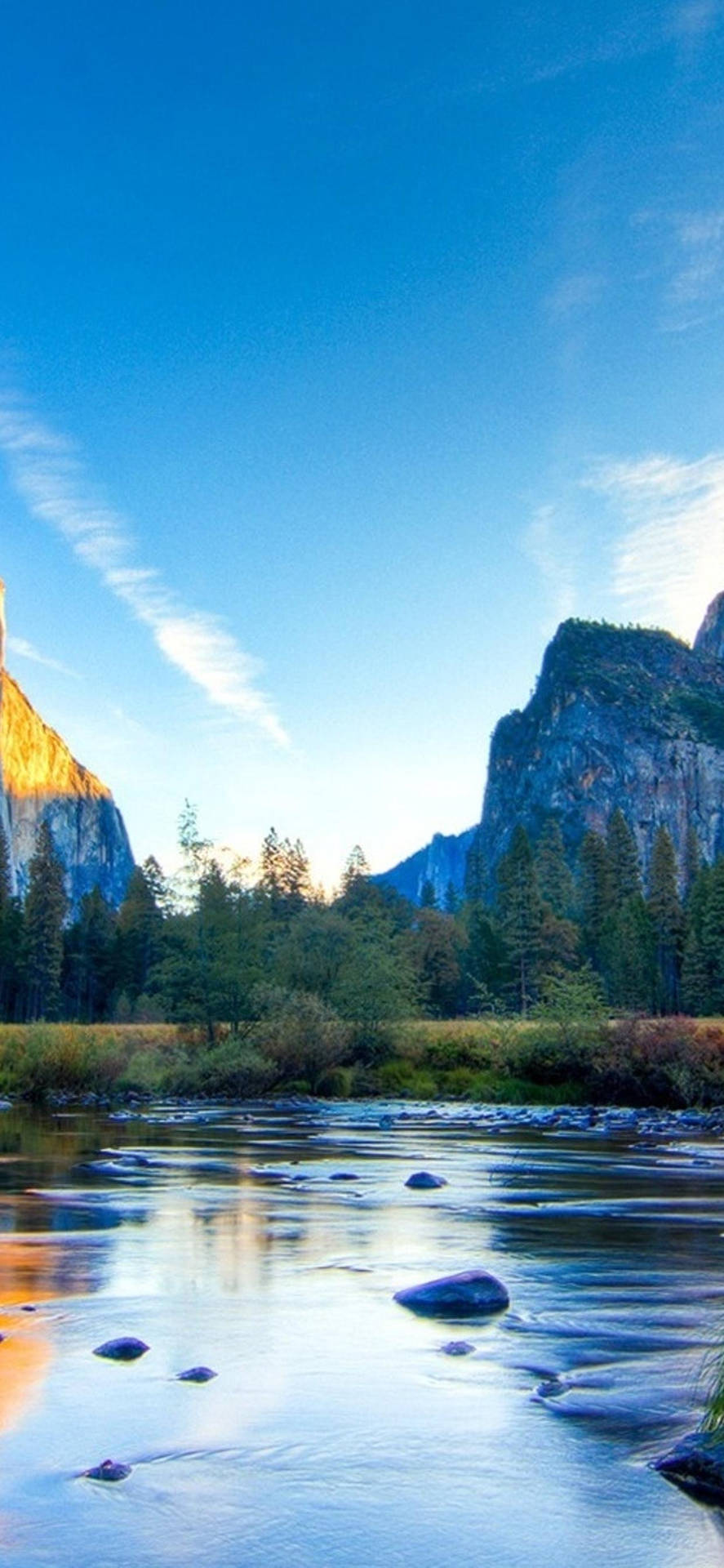 Einfoto Des Half Dome Im Yosemite National Park Von Einem Iphone Wallpaper