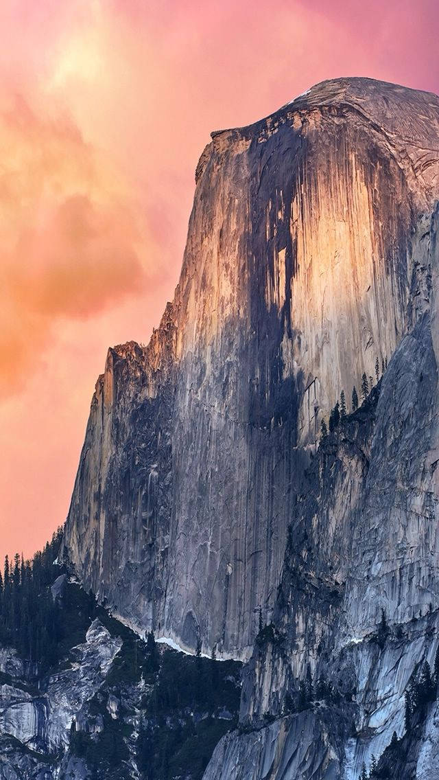 Cielorosa Sobre Yosemite Iphone. Fondo de pantalla