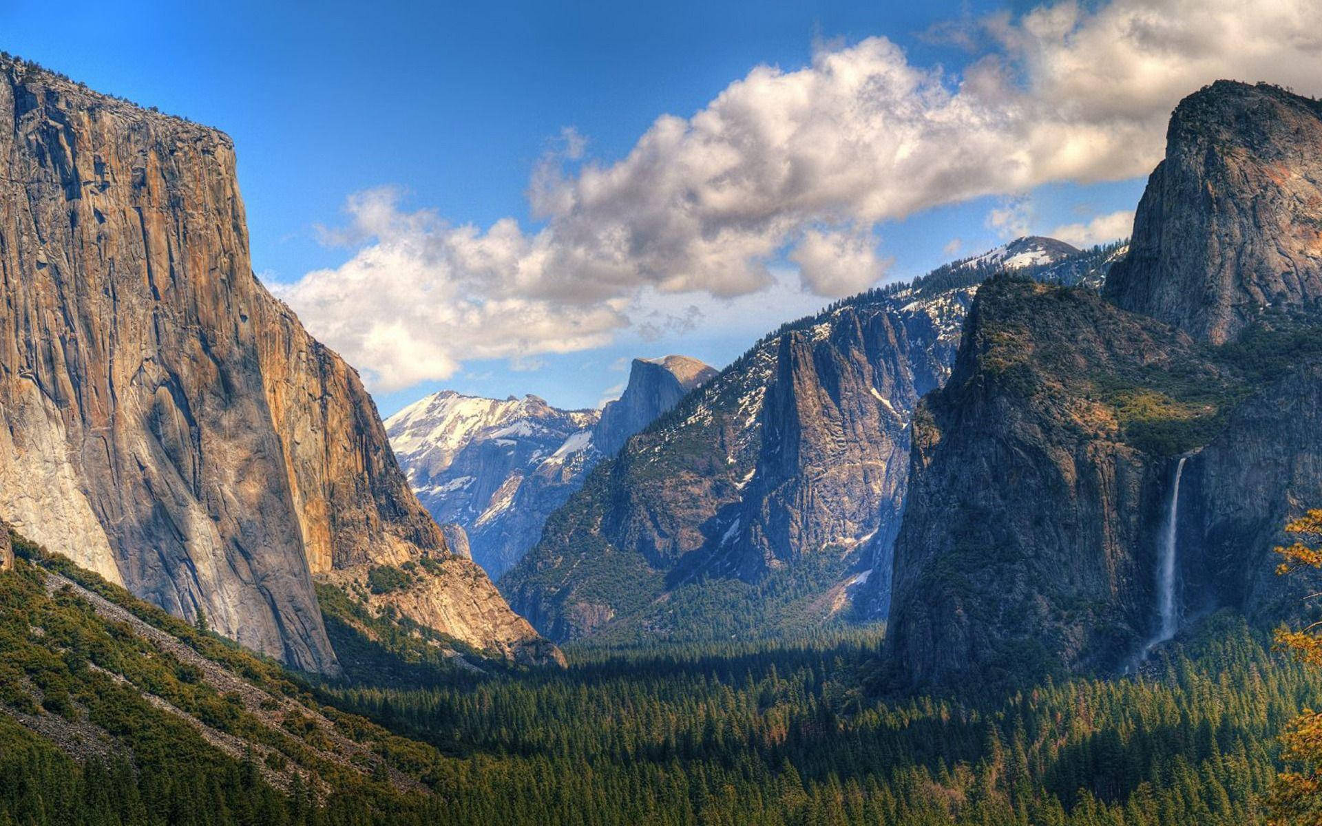 Yosemite National Park Cloudy Day Wallpaper