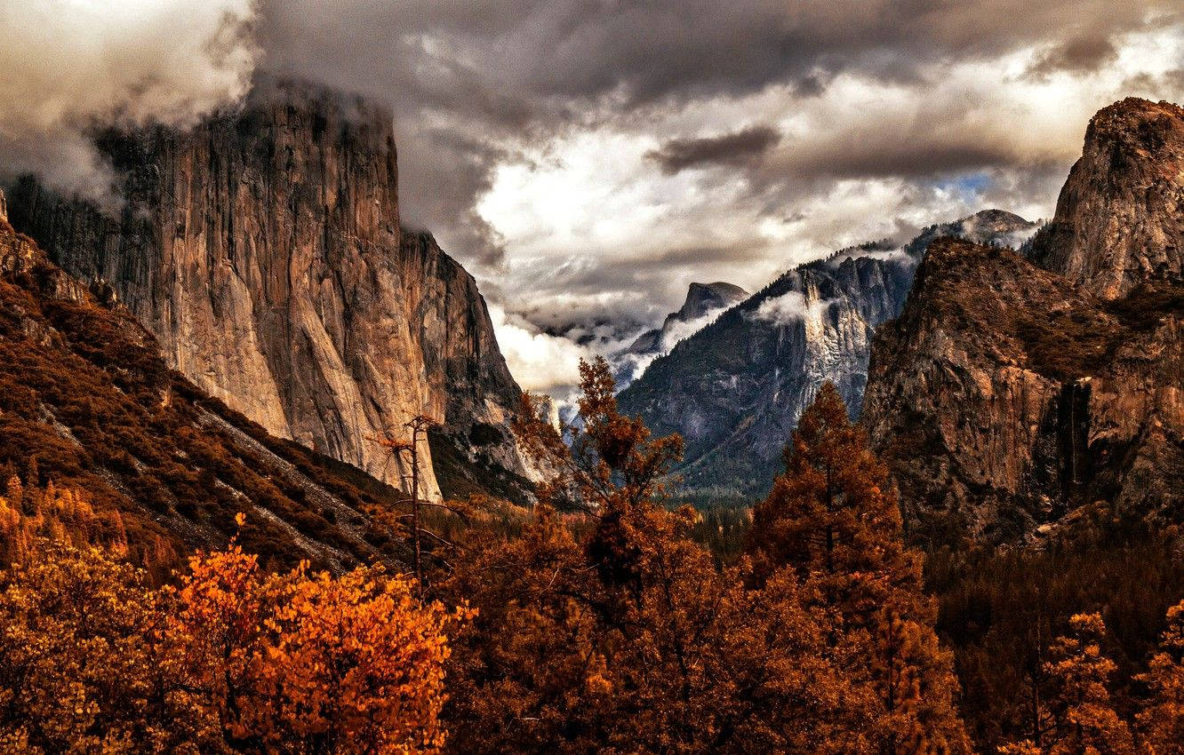 Parquenacional Yosemite - Penhascos De Granito. Papel de Parede