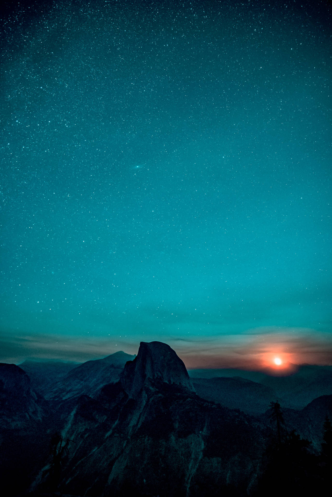 Yosemite Starry Blue Sunrise Wallpaper