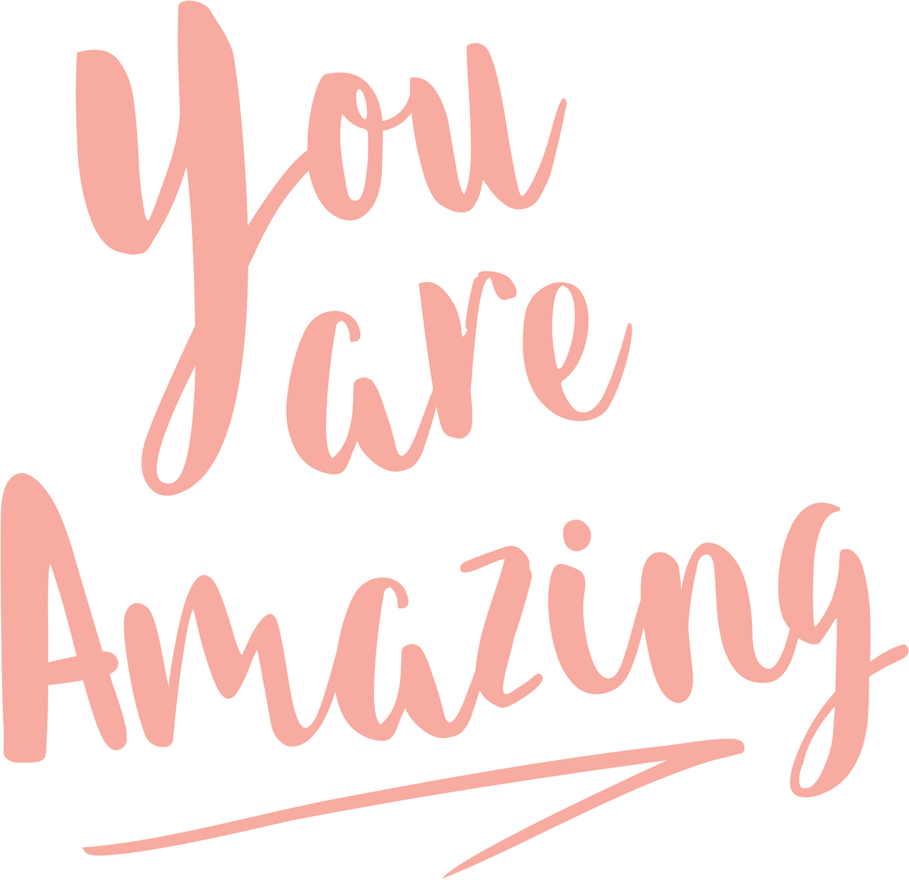 You Are Amazing Calligraphy PNG