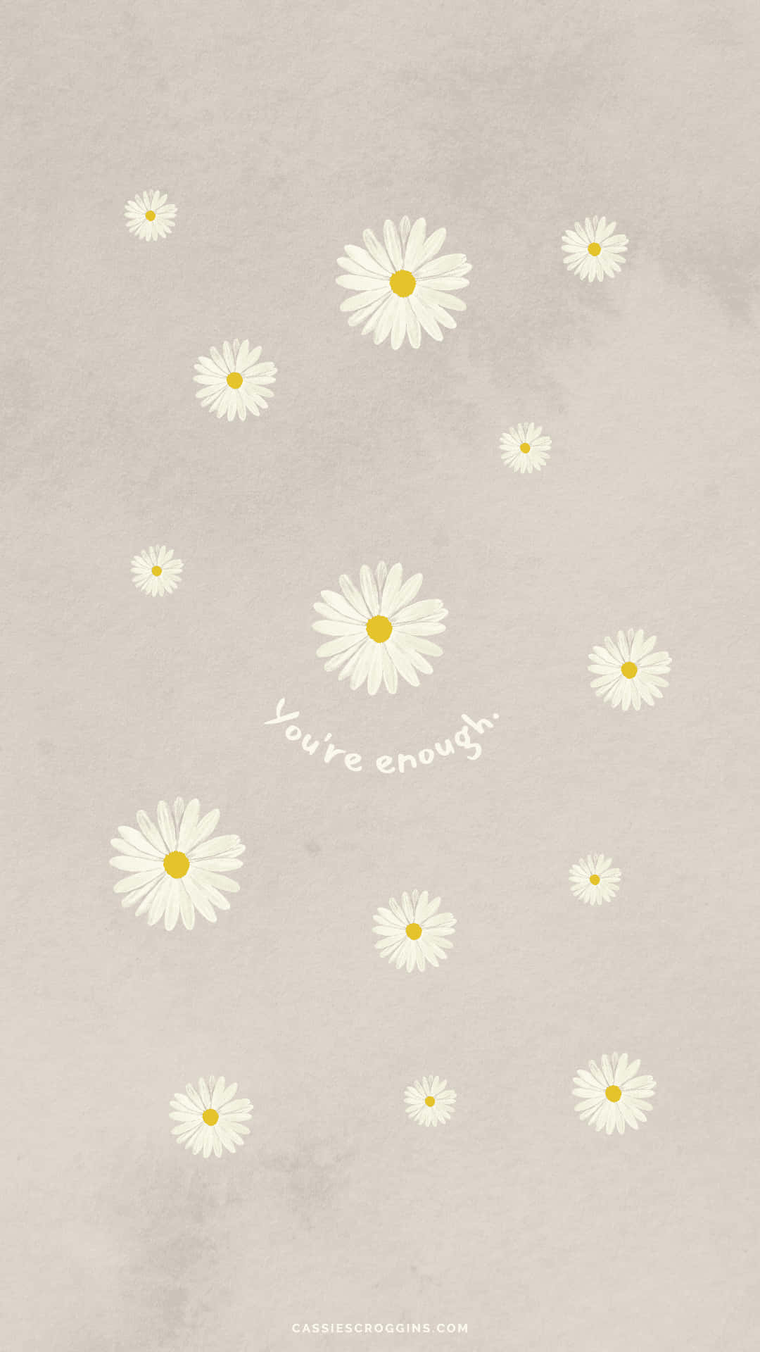 Daisies With The Words Love Enough Wallpaper