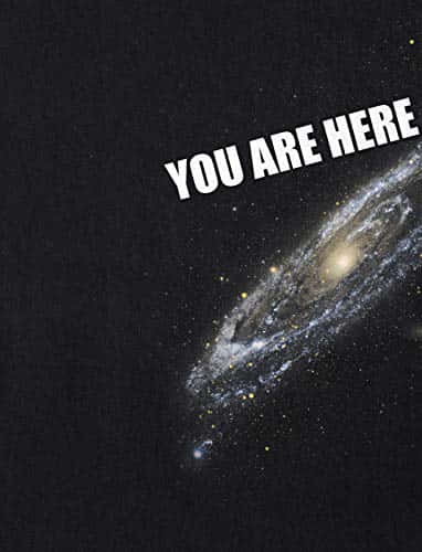 Udforsk dybderne af universet med You Are Here Galaxy. Wallpaper