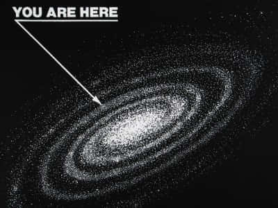 Opslåning af hemmelighederne i det mysteriøse 'Du er her'-galakse. Wallpaper
