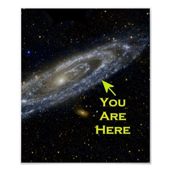 Søg efter 'Du er her'-stjernen og udforsk det store univers! Wallpaper