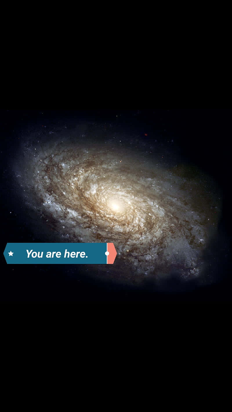 Immagineesplora La Via Lattea: Tu Sei Qui Nella Galassia. Sfondo