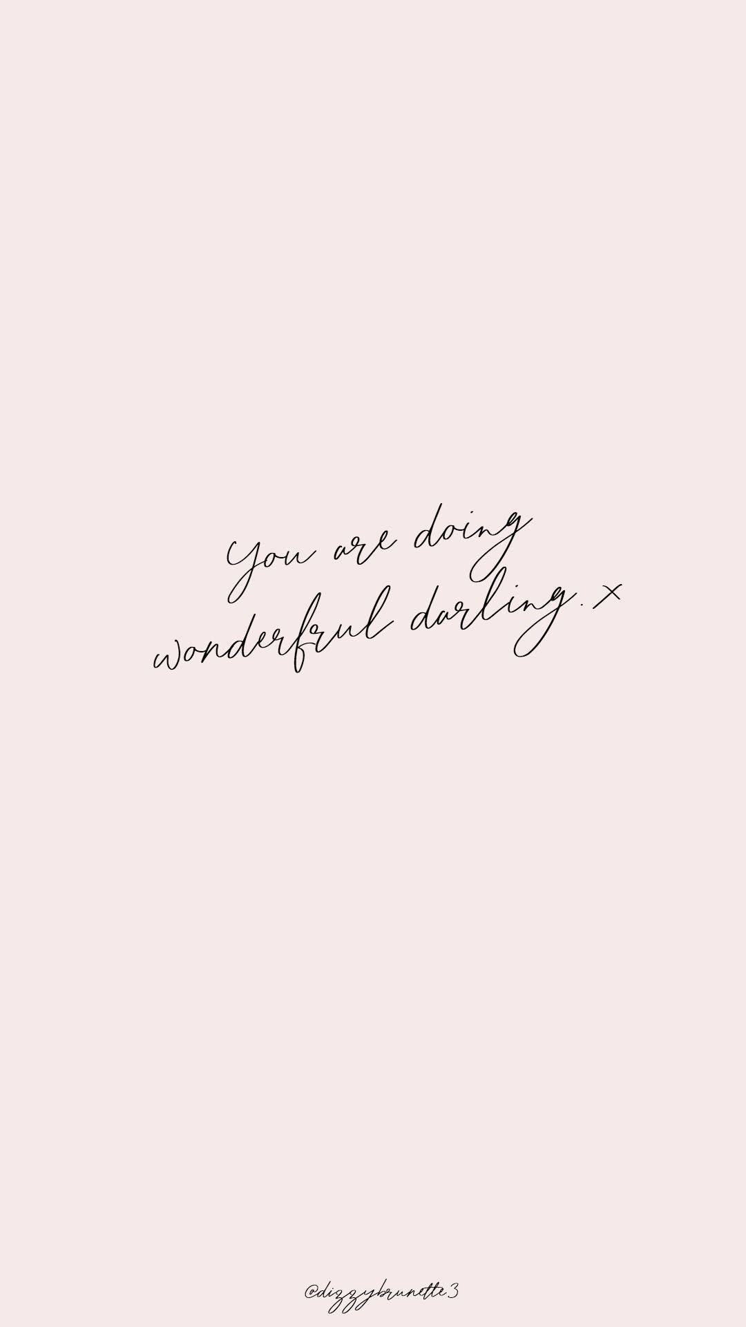 You Are Wonderful Motivational Quotes Iphone Background