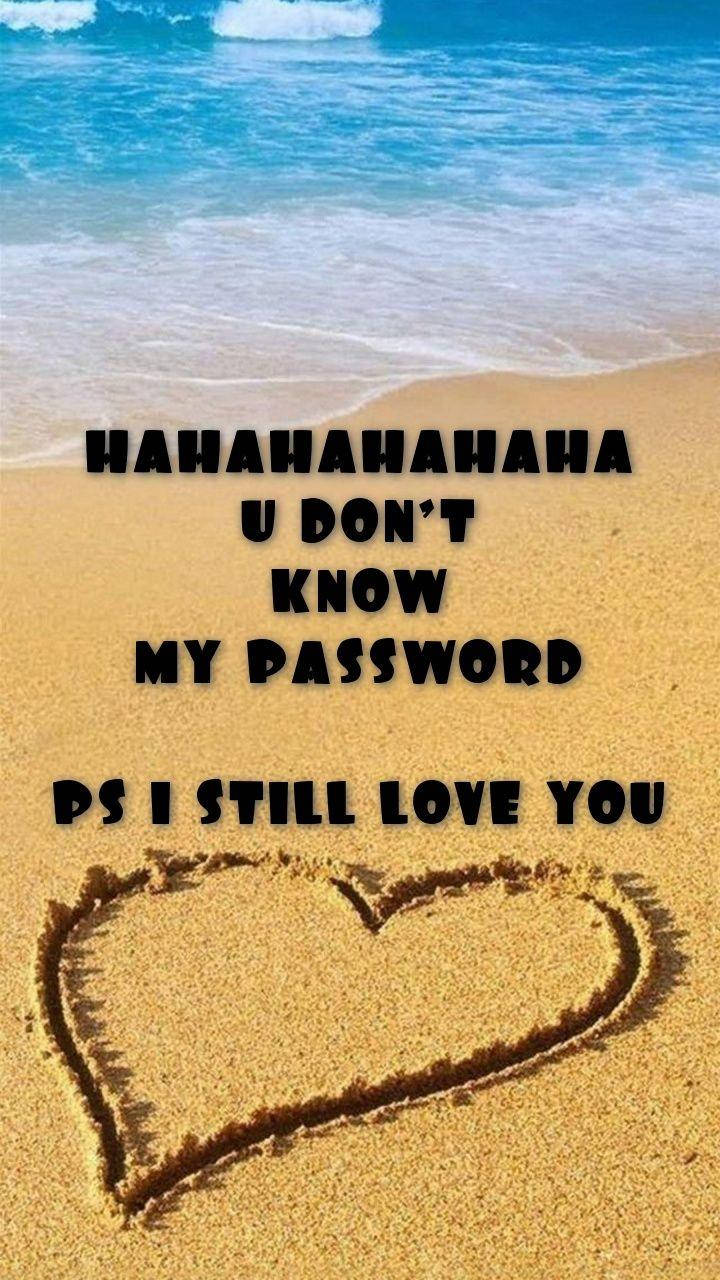You Don't Know My Password Beach Sign Wallpaper